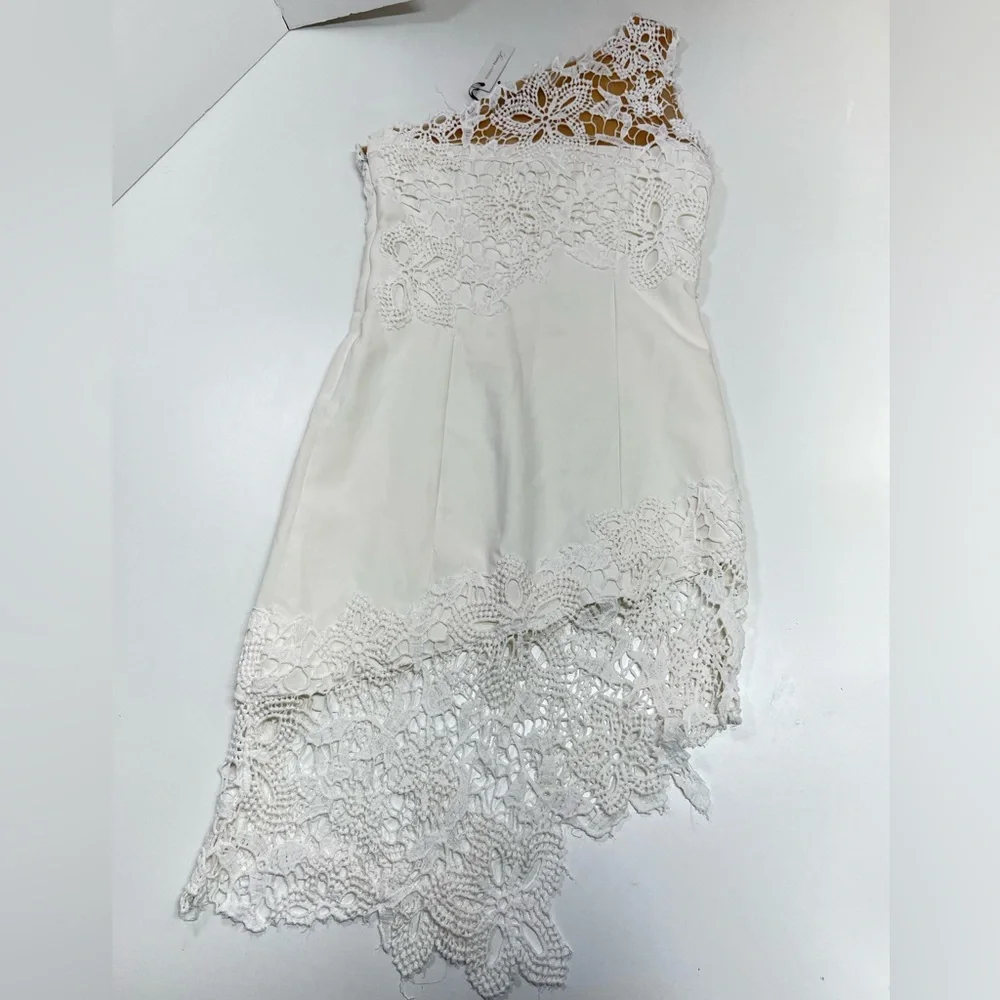 Lovers + Friends Yazmin Dress White Lace Size Small New With Tags - Picture 4 of 14
